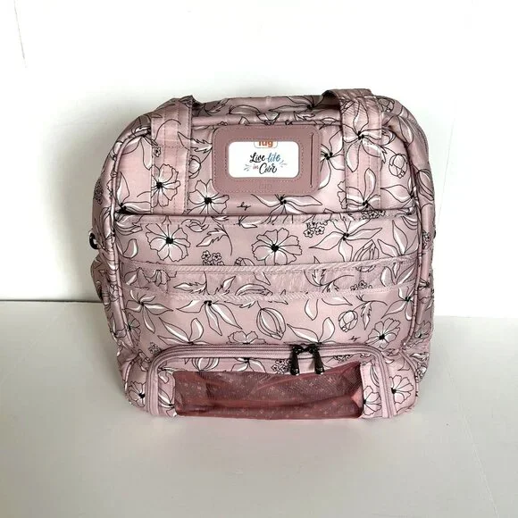 Lug Puddle Jumper LE Convertible Tote Bag Sketch Floral Blush - Picture 11 of 13